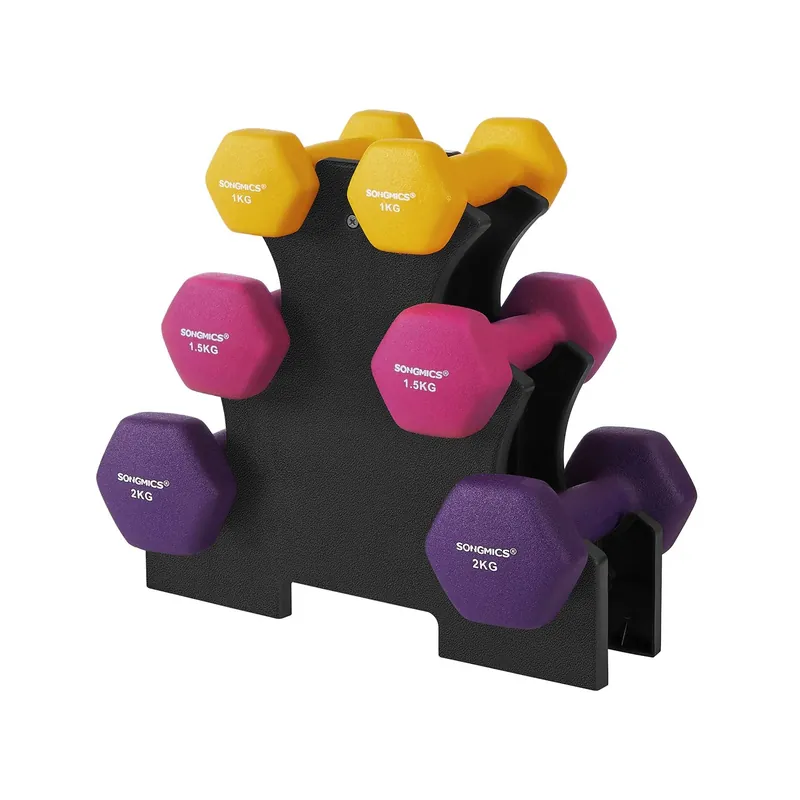 Ultimissimo Modello Set di Manubri2 x 1 kg, 2 x 1,5 kg, 2 x 2 kg