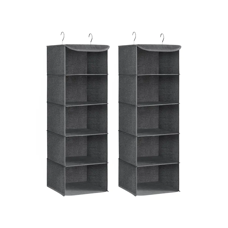 Set di 2 Portaoggetti da Appendere Grigio Bestseller