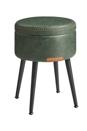 Bestseller EKHO Sgabello Pouf Rivestimento in PU Nero