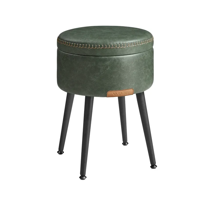 Bestseller EKHO Sgabello Pouf Rivestimento in PU Nero