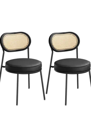 A Buon Prezzo Sedie da Pranzo con Schienale Curvo di Rattan PE