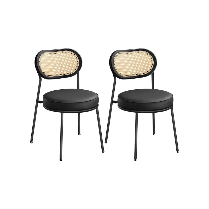 A Buon Prezzo Sedie da Pranzo con Schienale Curvo di Rattan PE