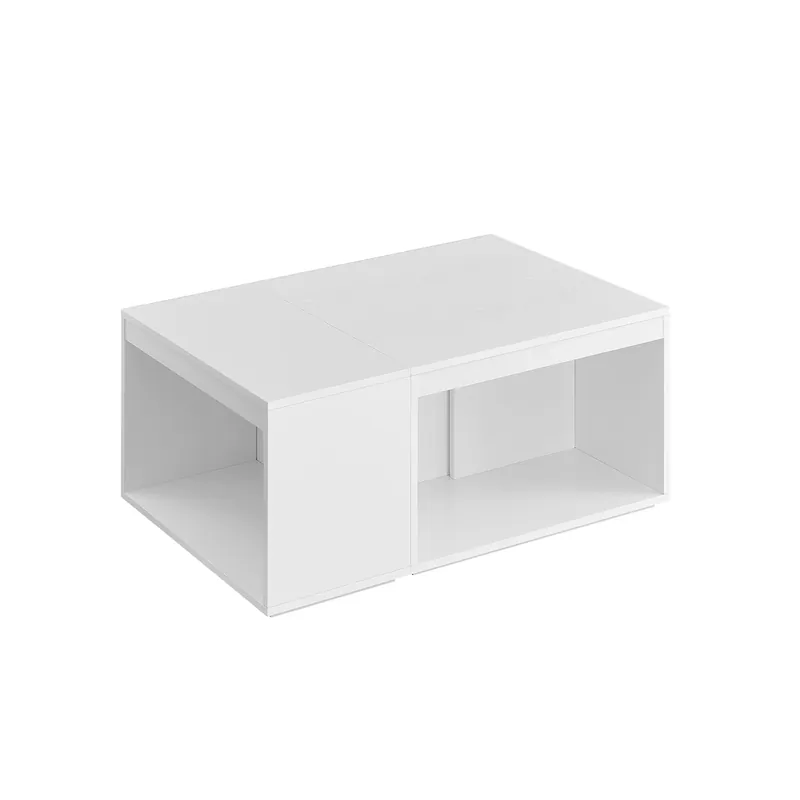 Set di 3 Tavolini Rettangolari da Caffè con Ripiano Stile Moderno Di Tendenza