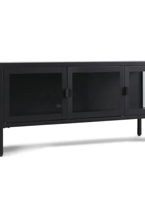 Acquista Ora Herman - Mobile TV - Metallo/ vetro nero - 130x40x50 cm