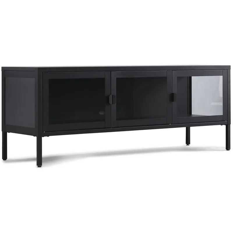 Acquista Ora Herman - Mobile TV - Metallo/ vetro nero - 130x40x50 cm