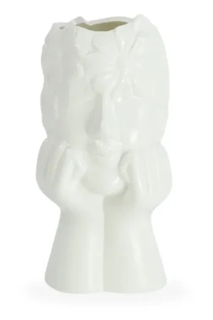 Vaso in ceramica Asti bianco 19,8 cm Super Prezzo