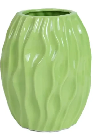 Vaso in ceramica verde Betty 15,4 cm Professionale