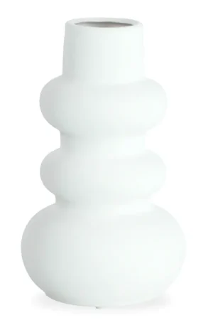 Vaso in ceramica Billie bianco 24 cm Offerta Limitata