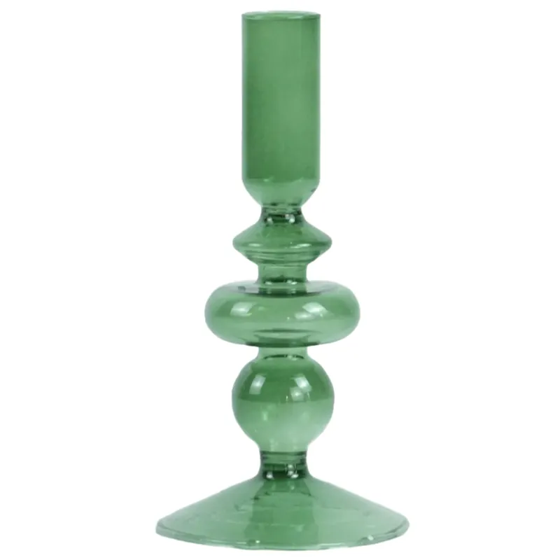 Acquista Ora Gracie portacandela in vetro verde 18 cm