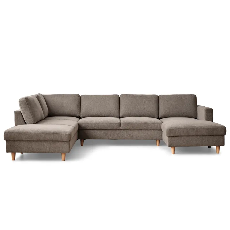Jennifer - divano ad angolo destro con chaise longue in sabbia - L 300 x P 208 x H 82 cm Scelto Dai Clienti