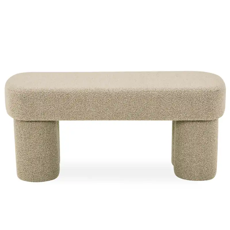 Linea panchina beige Boucle 100x42x44 cm Offerta Speciale