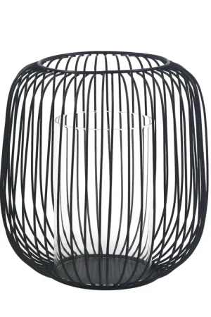 Akia lanterna in metallo nero 21 cm Compra Oggi Stesso
