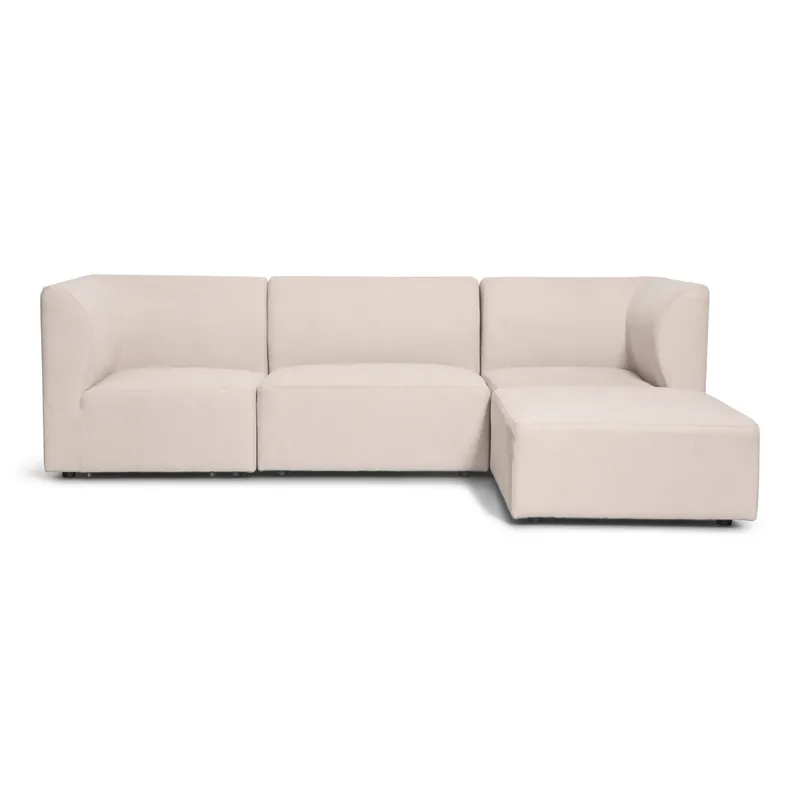 Compra Online Emilia divano modulare in beige 3 moduli con chaise longue destra e sinistra L 243 x P 158 x H 72 cm