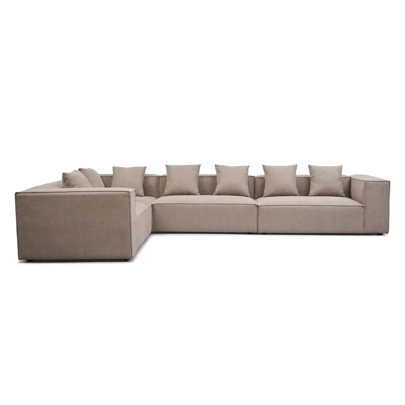 Ordina Subito Hailey - Divano modulare angolare in sabbia con 4 moduli (Configurazione 1) L 368 x P 247 x H 65 cm